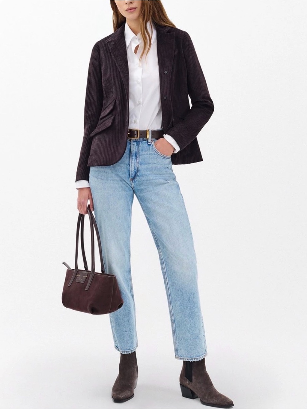 Rag & Bone The Harlow Mid-Rise Ankle Straight Jeans Women 29 Lou Cotton Stretch
